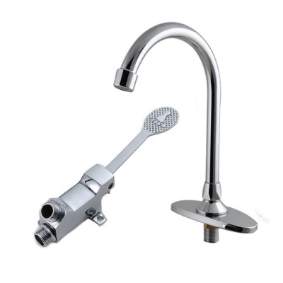 Amazon Hot Sale Brass Pedal Basin grifo Faucet Foot Laboratory Faucet