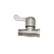 Brushed stainless steel faucet straight-through valve